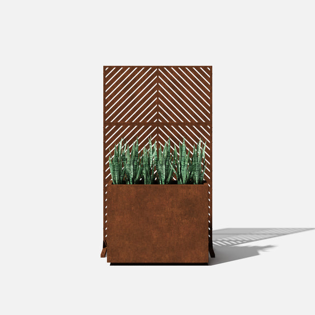 corten span planter