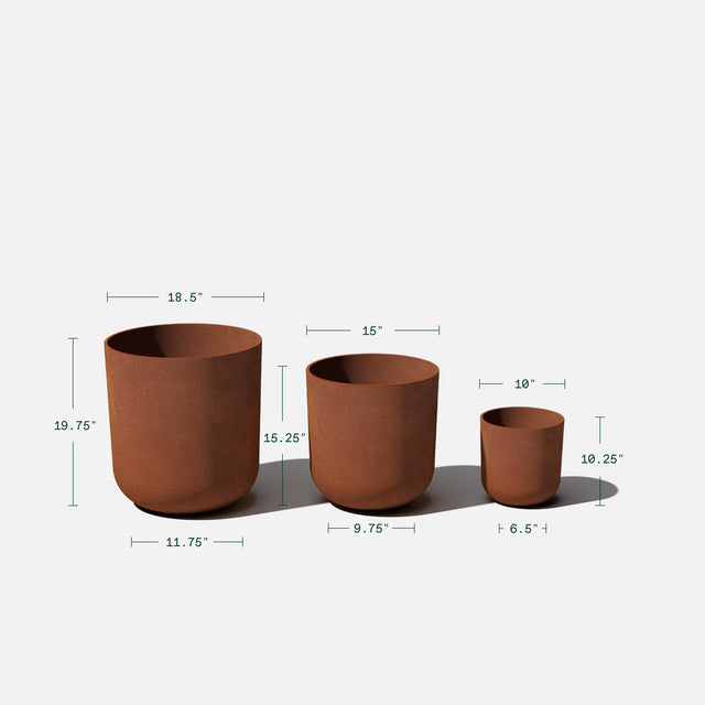 patina kona planter trio