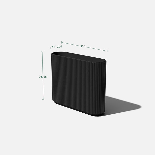 demi span planter with privacy screen set