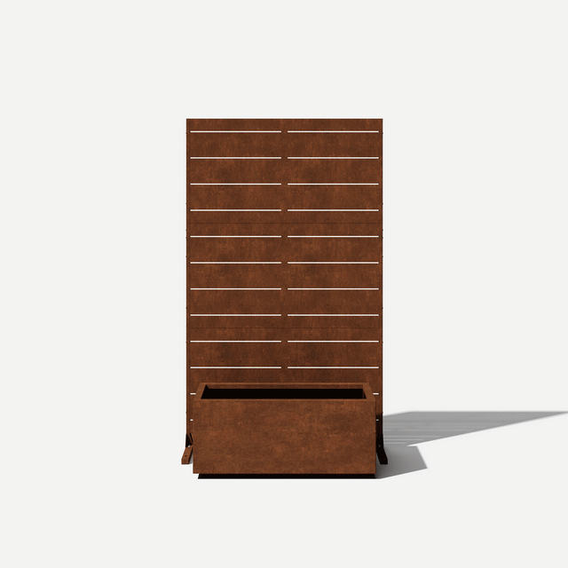 corten long box planter