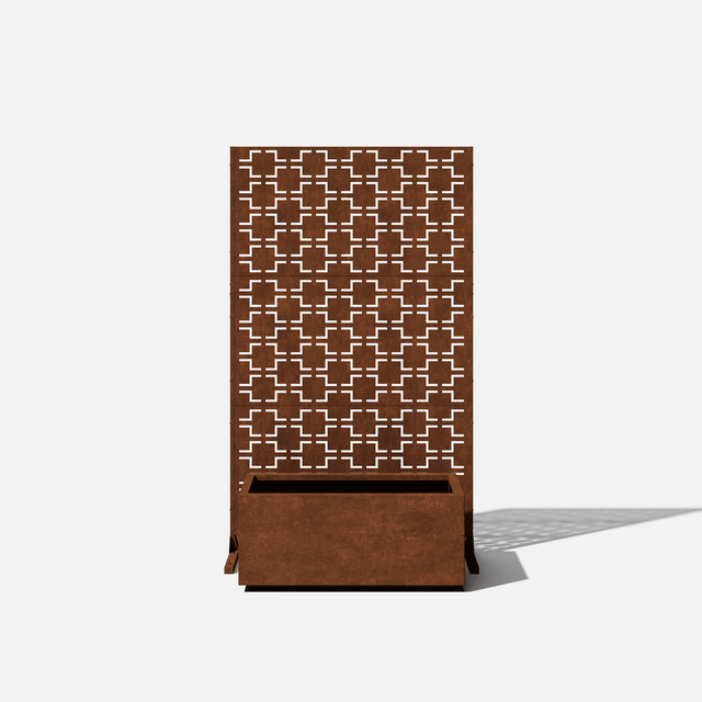 corten long box planter