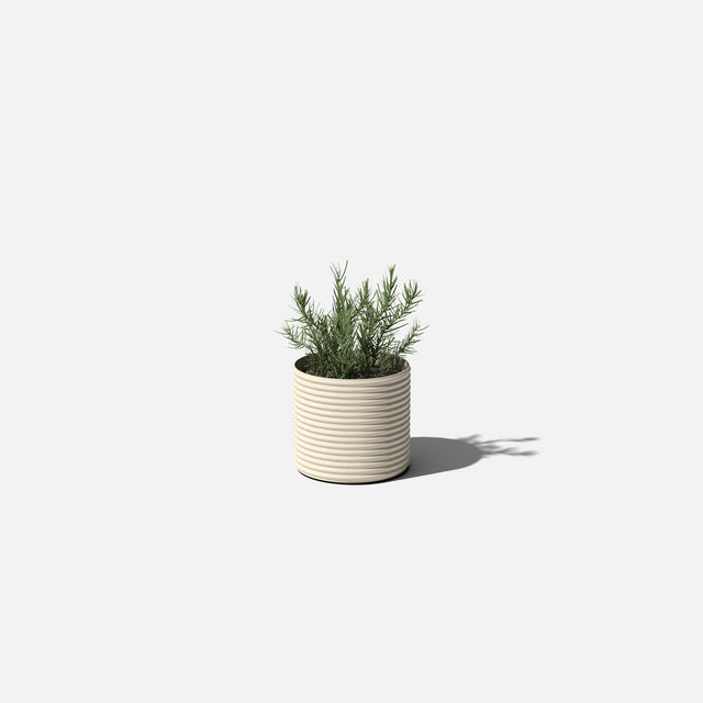 round short planter pot Veradek Mod Series Plastic-Stone Planter - 13 inch