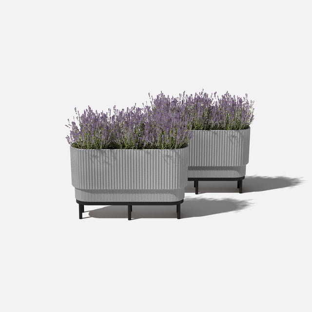 demi raised long planter