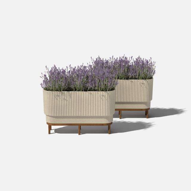 demi raised long planter