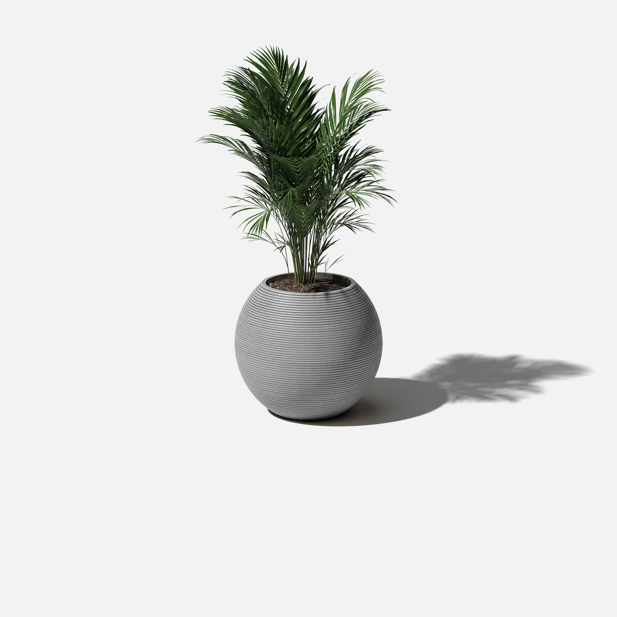 Veradek Strata Series Sphere Plastic-Stone Round Planter