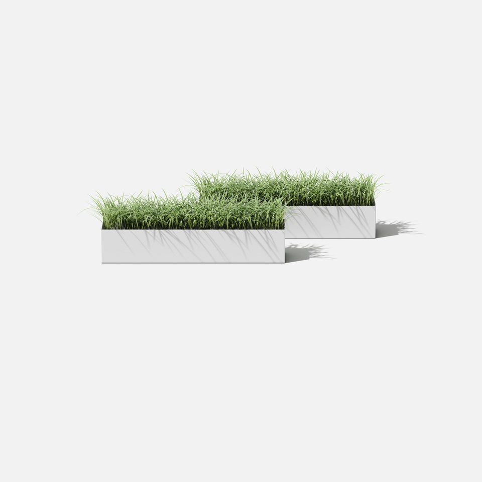 geo short stainless steel planter