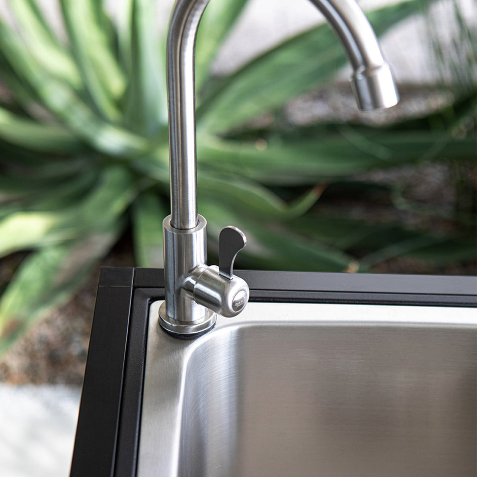 outdoor kitchen counter sink