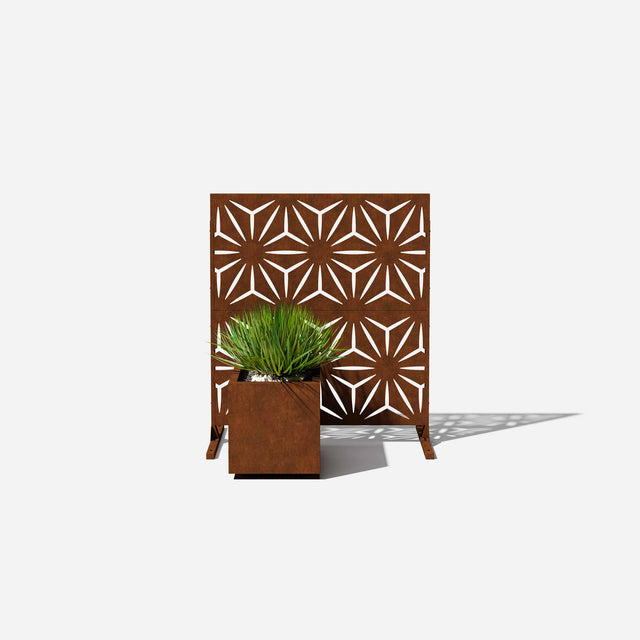 corten star privacy screen sets