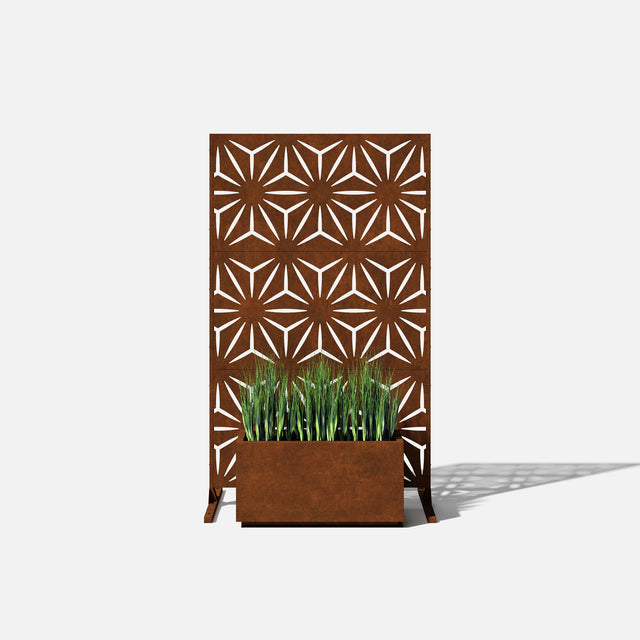 corten star privacy screen sets