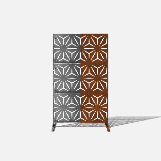 corten star privacy screen sets