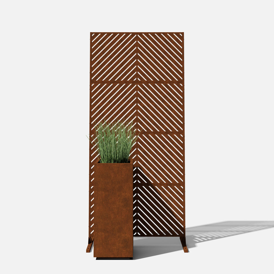 corten arrow privacy screen sets