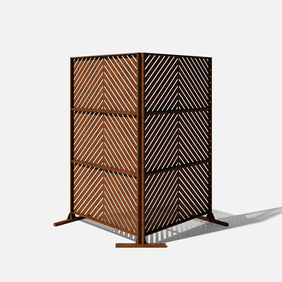 corten arrow privacy screen sets