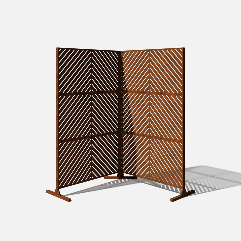 corten arrow privacy screen sets