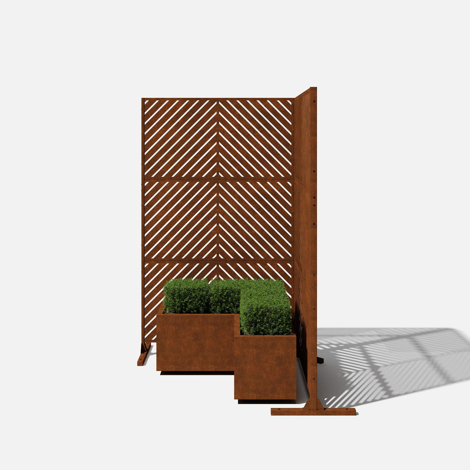 corten arrow privacy screen sets