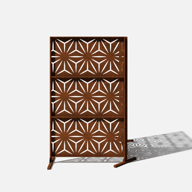 corten star privacy screen sets