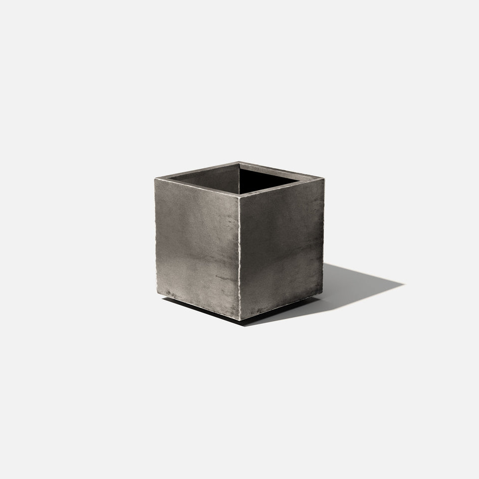 corten cube planter