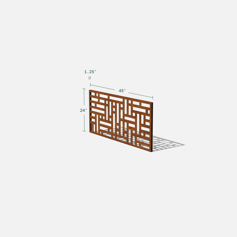 corten blocks privacy screen