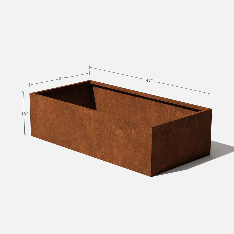 corten garden bed planter