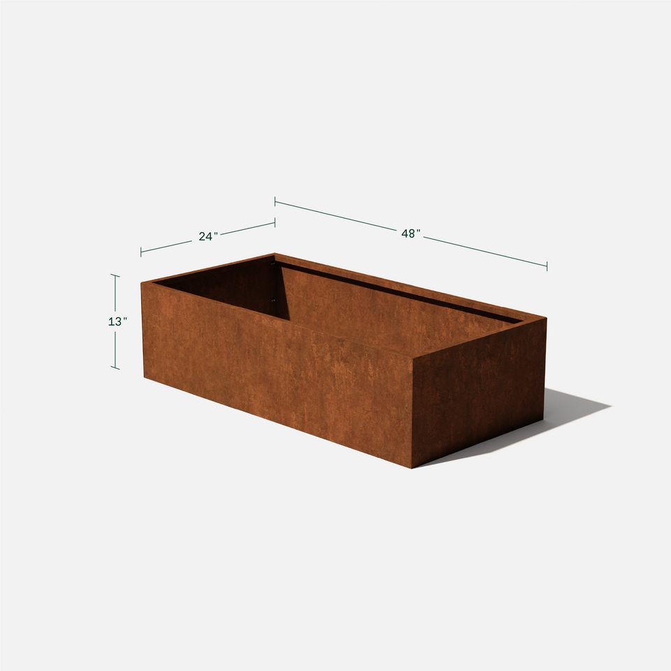 corten garden bed planter