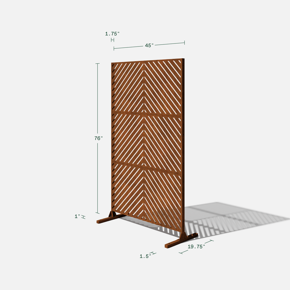 corten arrow privacy screen sets