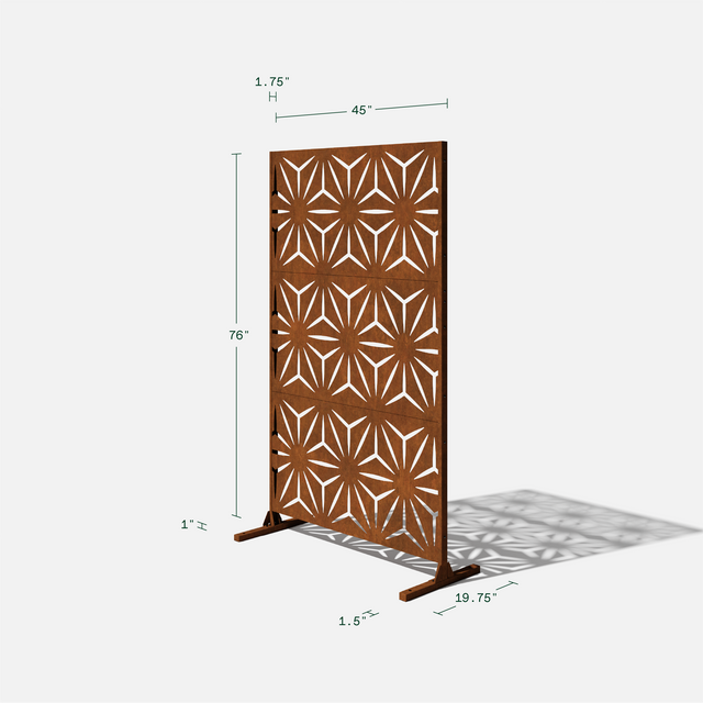 corten star privacy screen sets