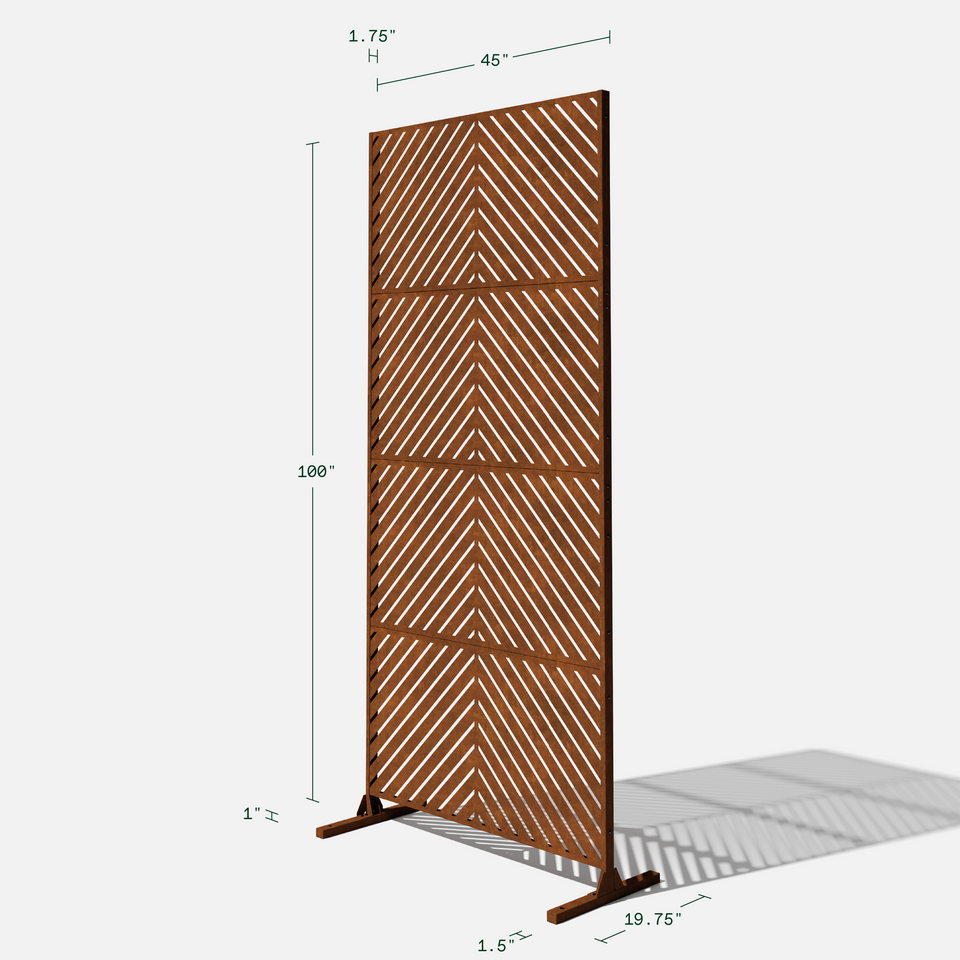 corten arrow privacy screen sets