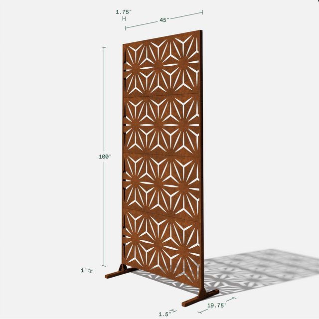 corten star privacy screen sets