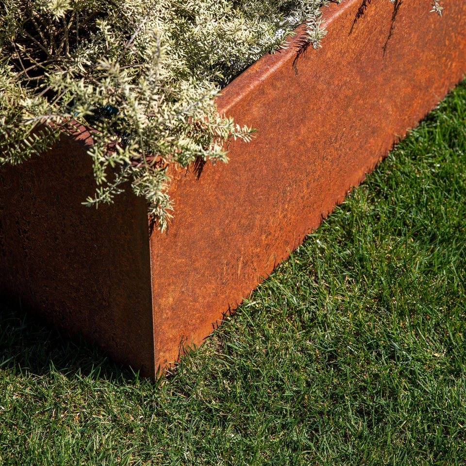 corten garden bed planter