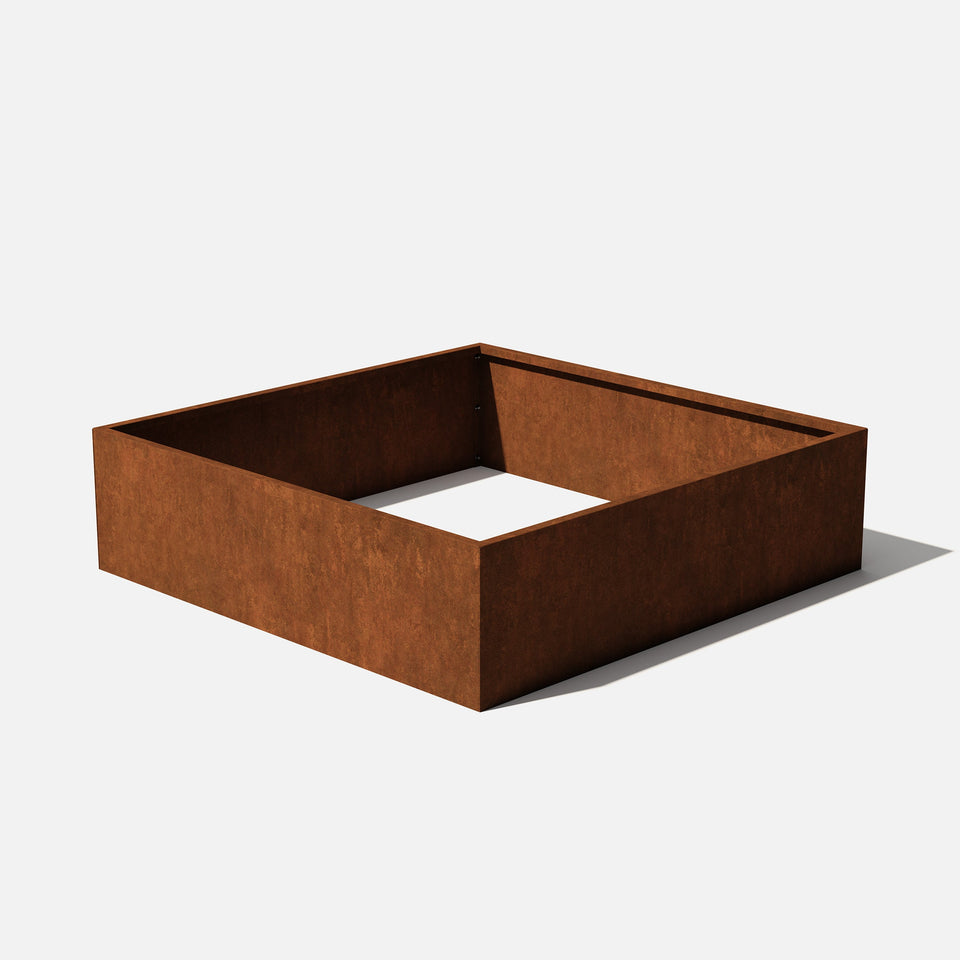 corten garden bed planter