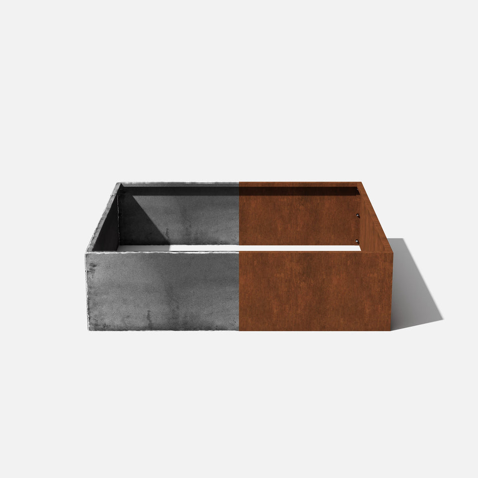 corten garden bed planter