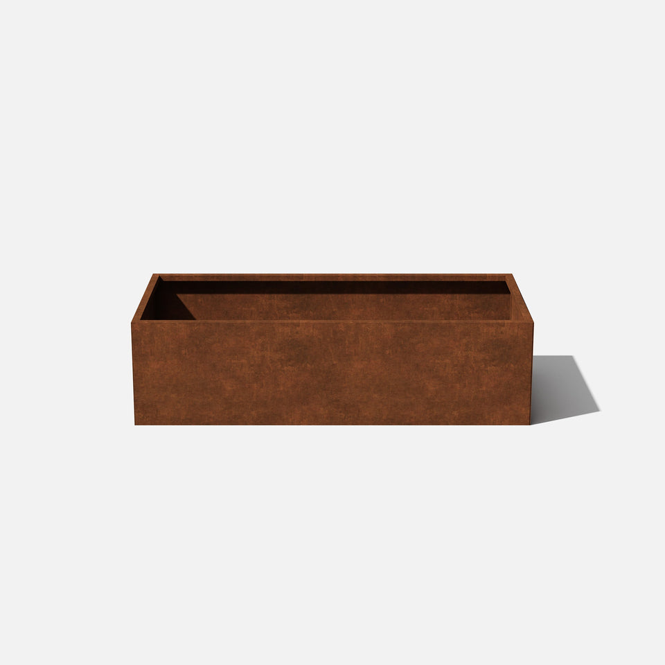 corten garden bed planter