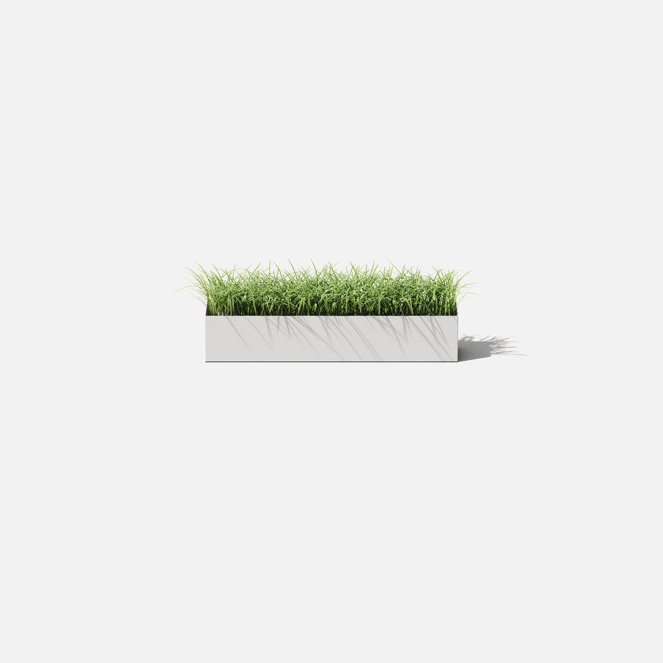 geo short stainless steel planter