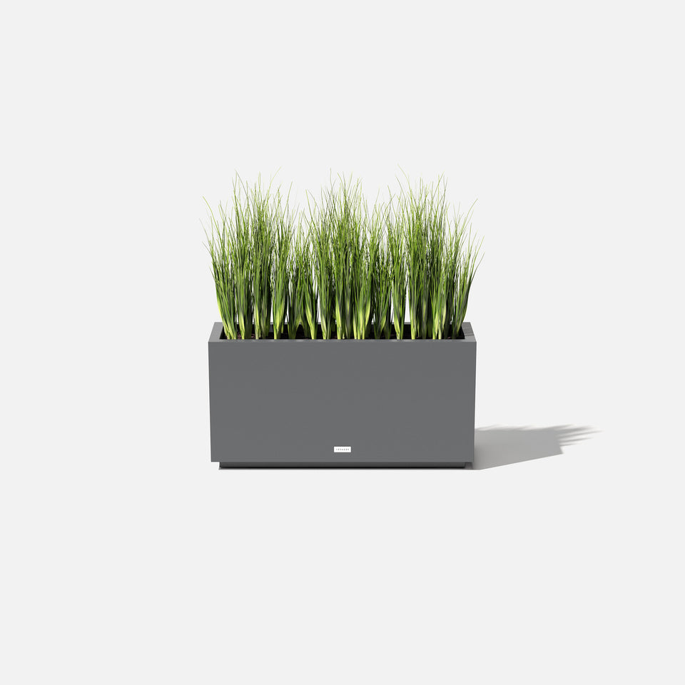 metallic long box planter