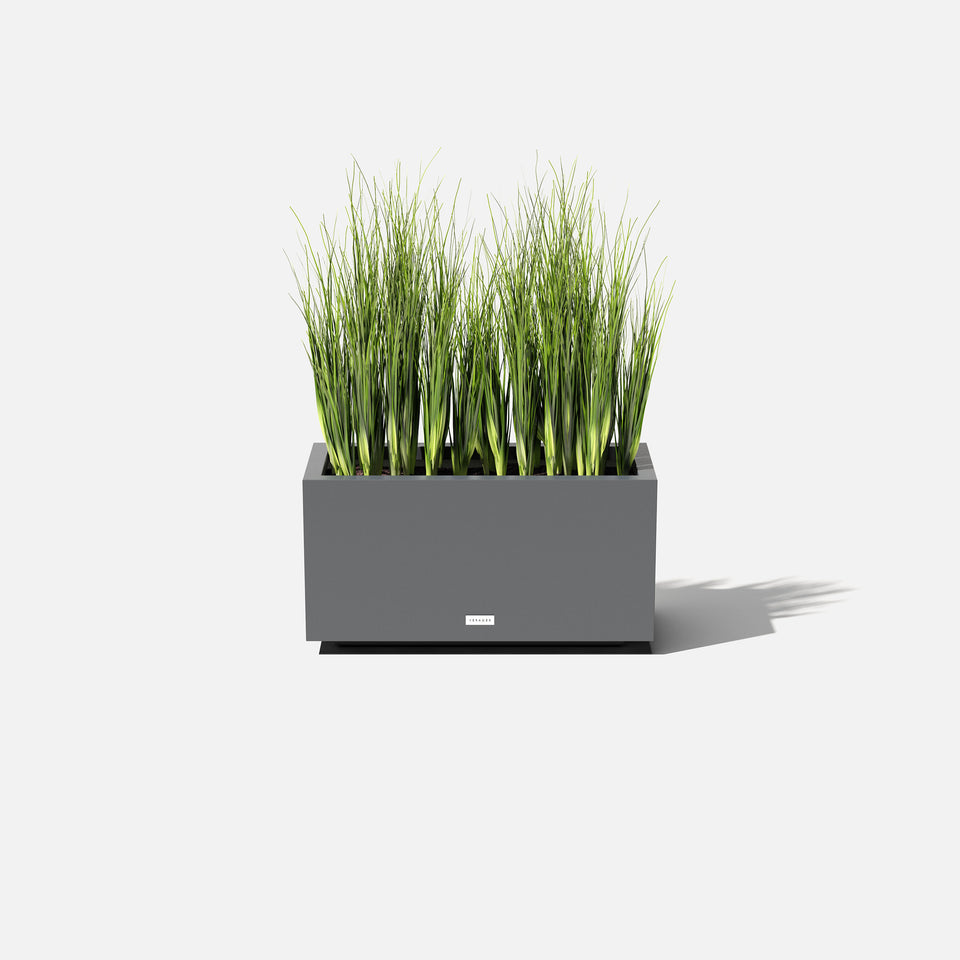 metallic long box planter