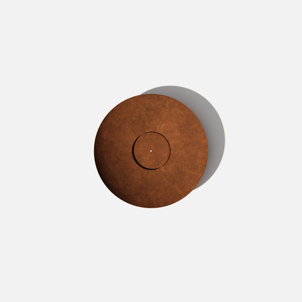 corten round bowl planter