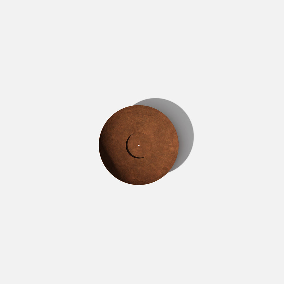 corten round bowl planter