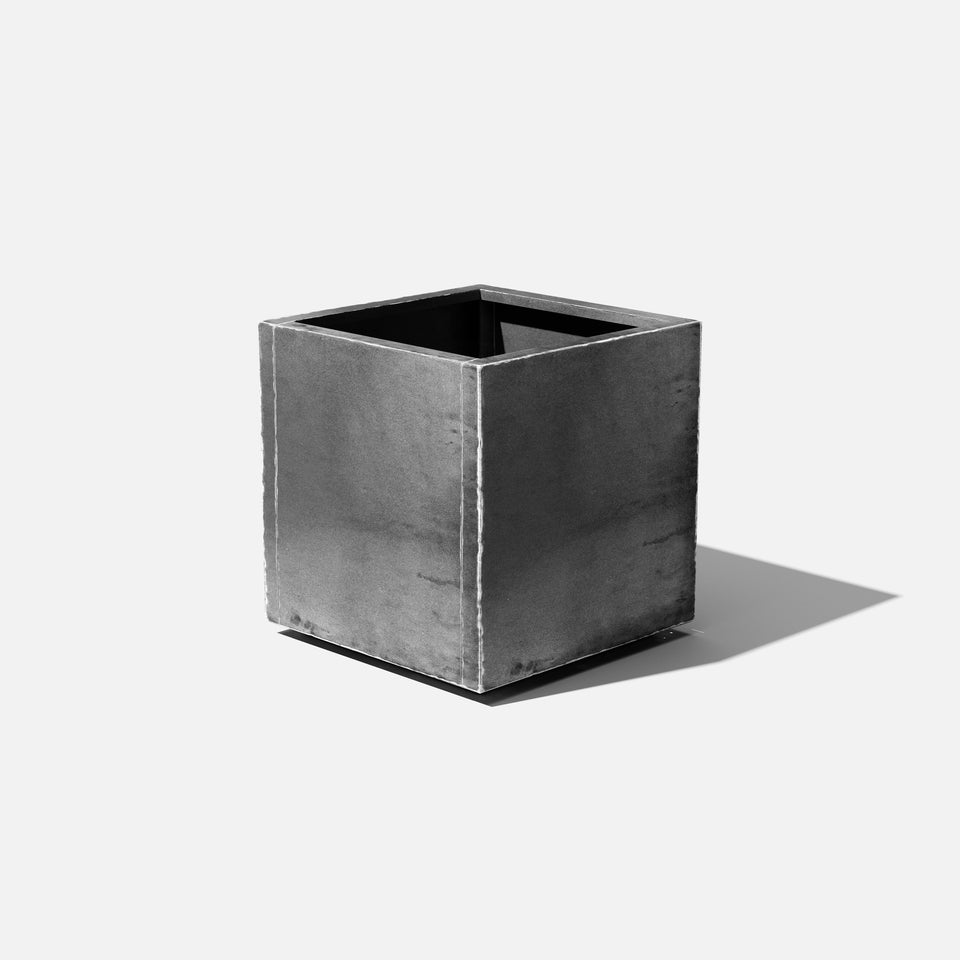 corten cube planter