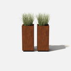 corten pedestal planter