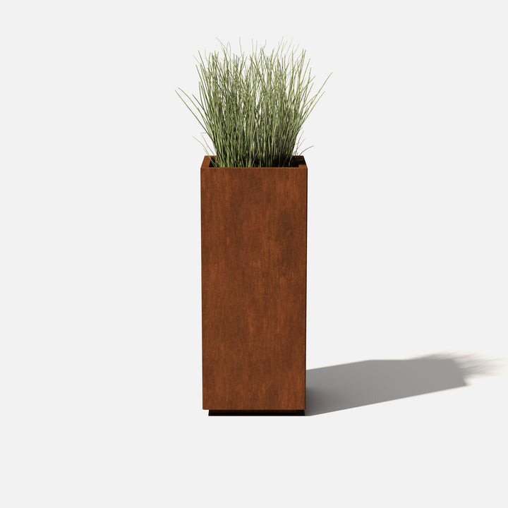 corten pedestal planter