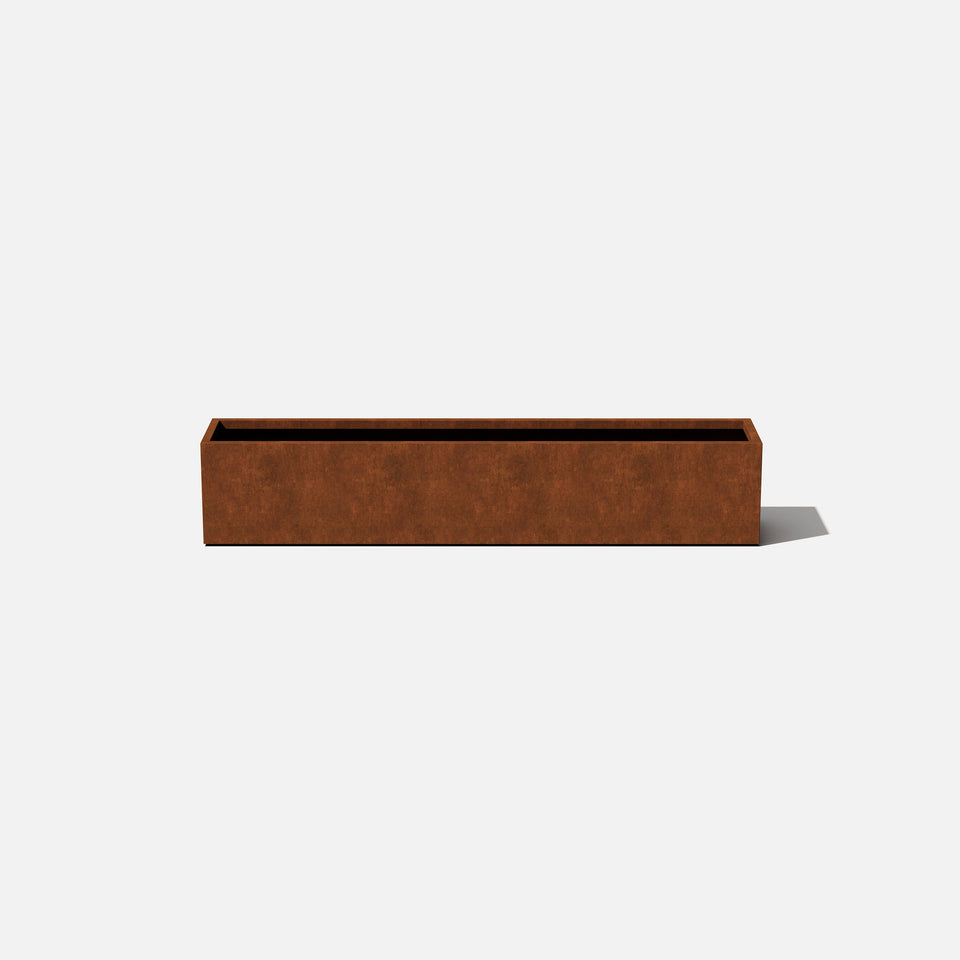 corten window box planter